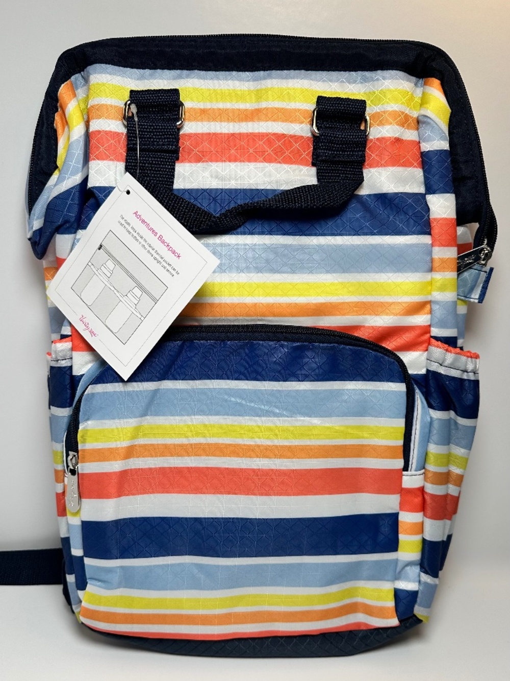 Thirty-One Adventures Backpack Vista Stripe NWT | Insulated Pocket Travel